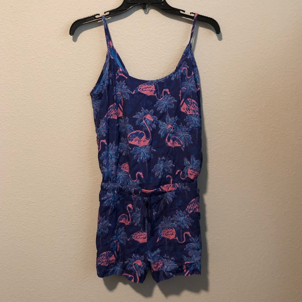 Nwt tipsy elves reversible flamingo romper